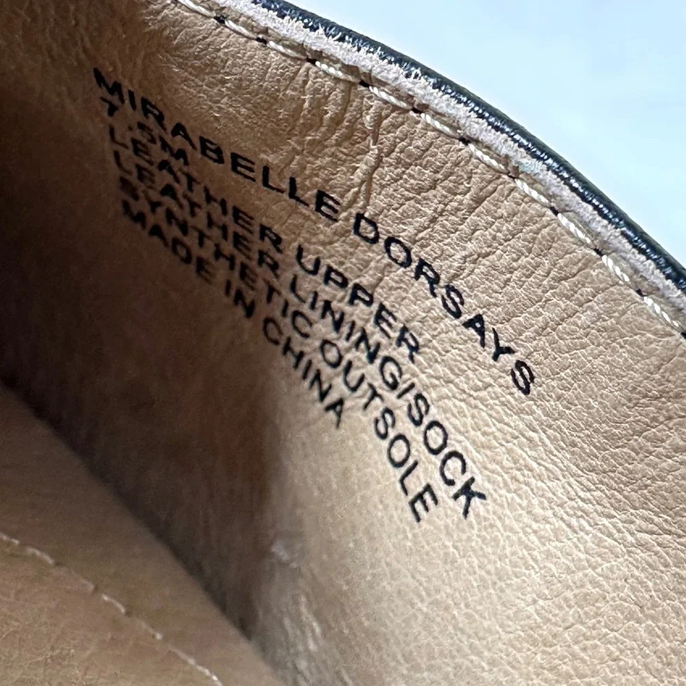 J. Jill Mirabelle Dorsay Flats Leather‎ Black Size 7.5